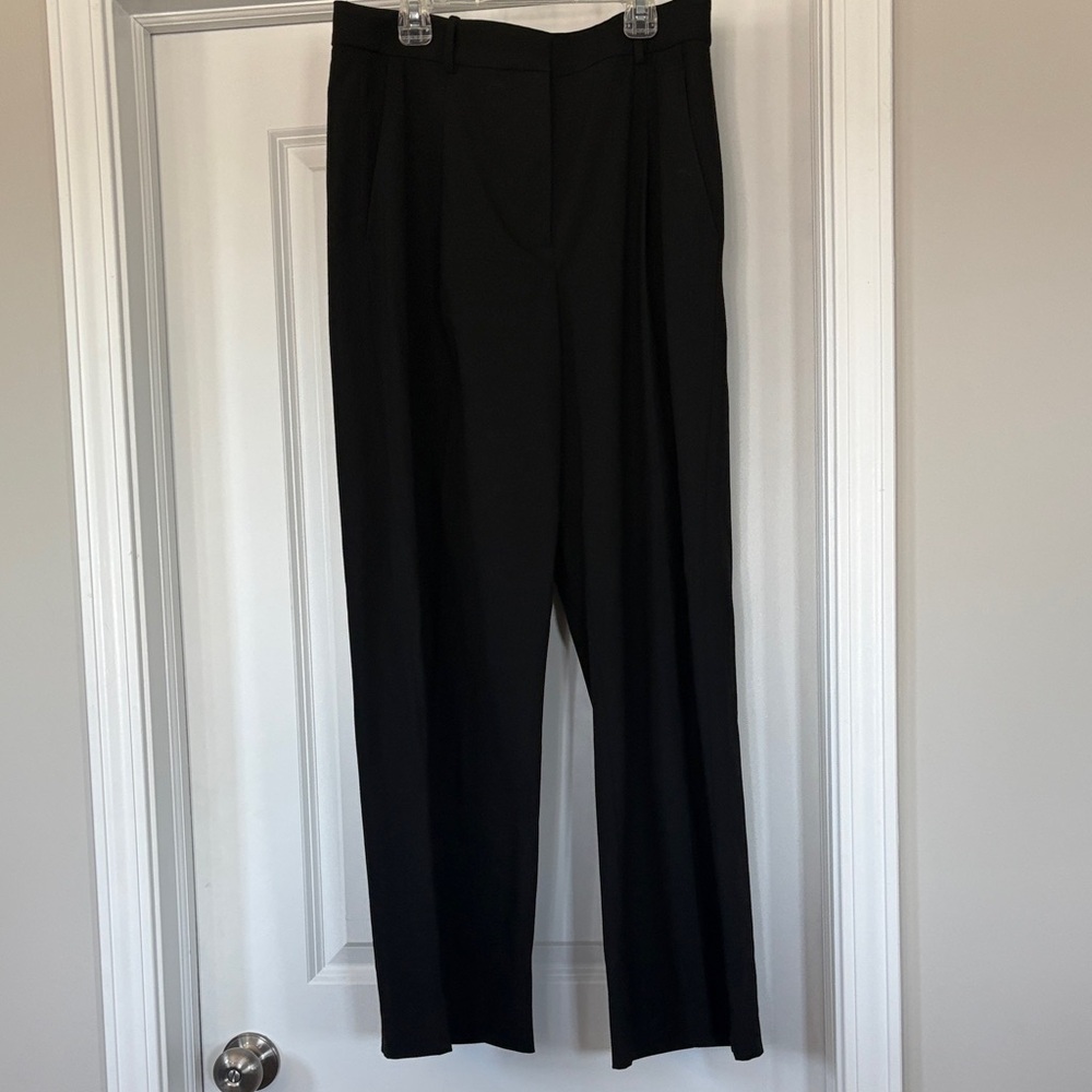 Abercrombie & Fitch Black Tailored Straight-Leg Trousers